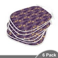 thumbnail image 2 of Eggplant Dining Chair Pad, Realistic Looking Eggplants with Eighties Inspired and Dotted Purple Background, Water Resistant Pillow with Straps for Seats, 8 Pieces Set, Purple Orange, by Ambesonne, 2 of 5