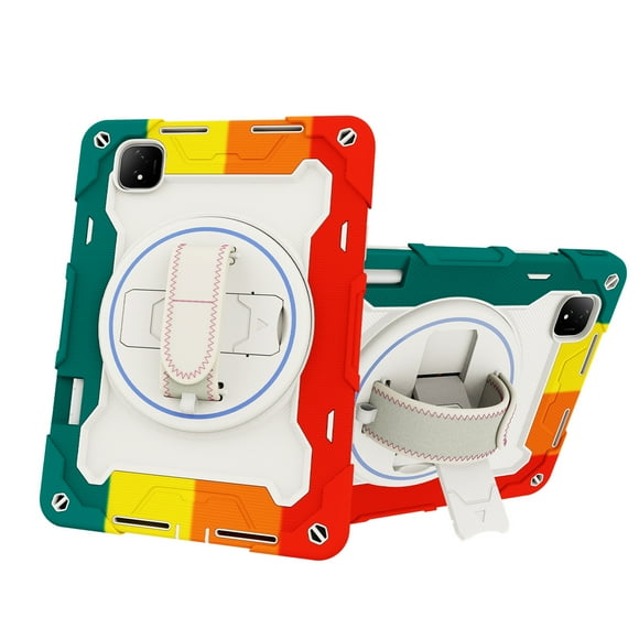 XYX 3in1 Rotating Stand Case for Honor Pad GT Pro 12.3 inch 2024 with Hand/Shoulder Strap, Shockproof Rugged, Colorful Red