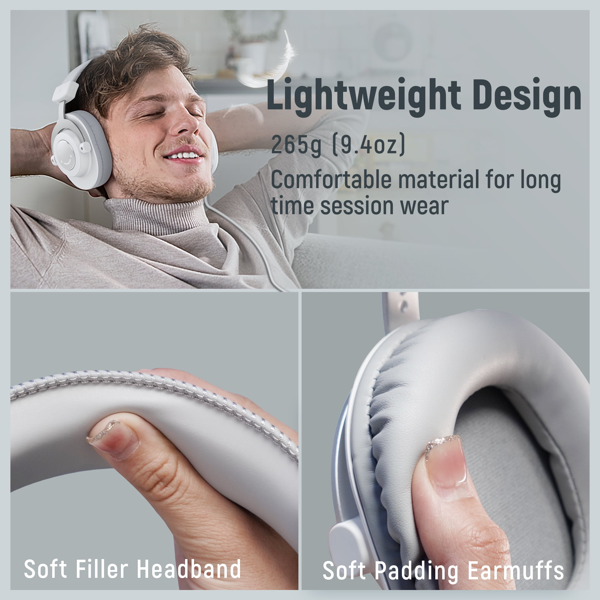 FIFINE Studio Wired Headphones for DJ, Music Monitor, Recording with 9.8ft Cable for 3.5mm/6.35mm, Over Ear, Noise Cancelling for Podcast, Streaming-H8