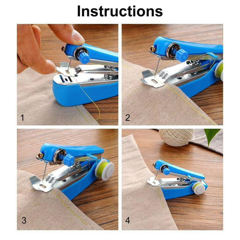 Frogued 1 Set Sewing Machine Fast Stitch Labor-saving Plastic Fabric Clothes  Sewing Tools Quick Stitching Supplies for Home (Blue) 