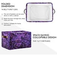 thumbnail image 2 of Coolnut Spring Lilac Purple Floral Large Storage Basket, Foldable Storage Basket, Waterproof Coating Storage Box with Handle Toy Storage Bag, for Home School & Office, 2PCS Home Decor, 2 of 7