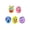 Multicolor, variant on Smushers Squishy 5-Pack, Cute Moldable Face Swap Squishy Balls, Assorted Expressions Slow Rise Squeeze Toys, Collectible Desk Decor & Sensory Gadgets