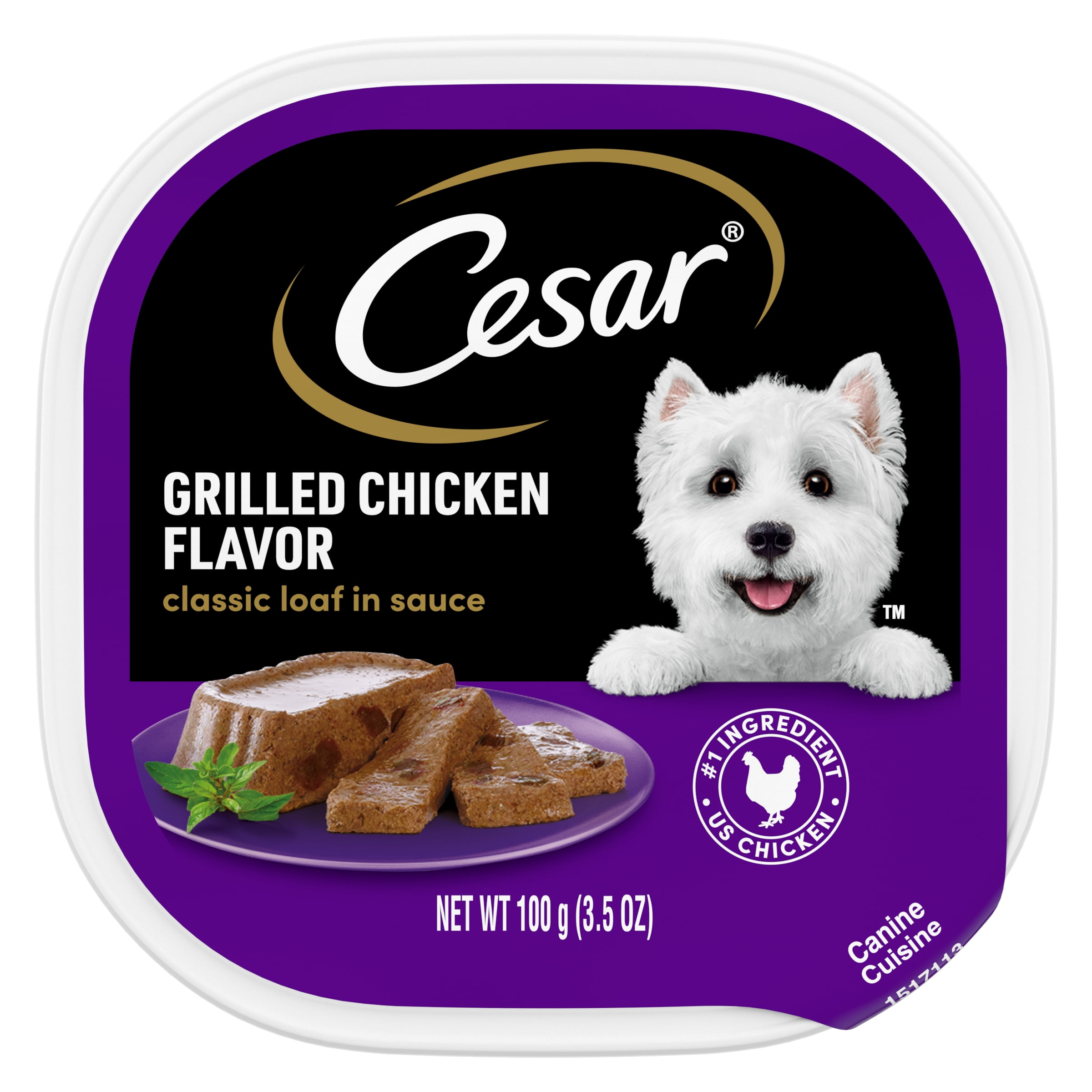 Cesar Grilled Chicken Wet Dog Food, 3.5-oz. Can