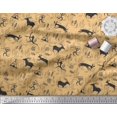 thumbnail image 3 of Soimoi polyester Crepe Fabric Reindeer,Tent & Human African Fabric Prints By Yard 42 Inch Wide, 3 of 3