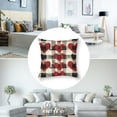 thumbnail image 5 of nygtbtfer Valentines Day Pillow Covers Set of 2Red Love Heart Throw Pillow Cover Buffalo Plaid Farmhouse Cushion Covers Wedding Anniversary Pillow Cases for Home Decor White, 5 of 7