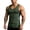 Green, variant on Tank Tops for Men U-Neck Solid Vertical Ribbed Sleeveless Stretch Cotton Slim Fit Gym Bodybuilding Workout Muscle Vest