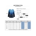 thumbnail image 5 of Gvmfive Women's V-Neck Long Sleeve Casual Gradient Print Loose Pullover Tops, 5 of 5