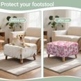 thumbnail image 6 of Xoenoiee Pink Butterfly Print Ottoman Cover Square, Stretch Jacquard Pattern Ottoman Slipcover, Storage Ottoman Cover Foot Stool Cover with Nonslip Elastic Bottom, S, 6 of 7