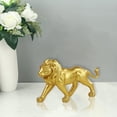 thumbnail image 2 of TONGPPUA Resin Decorative Lion Ornament, Lion Statues Sculpture, Collectible Lion Figurine for Home, Office, Desktop (Gold, 7.7'' x 2.4'' x 5.1''), 2 of 6