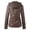 Coffee, variant on Leather Jacket Women Solid Color Hooded Zipper Pocket Long Sleeve Slim Fit Motorcycle Coat Short Punk Outerwear Coats for Women Black XXXXXXL