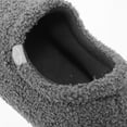 thumbnail image 3 of par de mocasines de felpa acogedores con espuma viscoelástica, zapatillas de casa cálidas para hombre, con forro de piel sintética y punta cerrada, color gris, talla 38-39, 3 of 7
