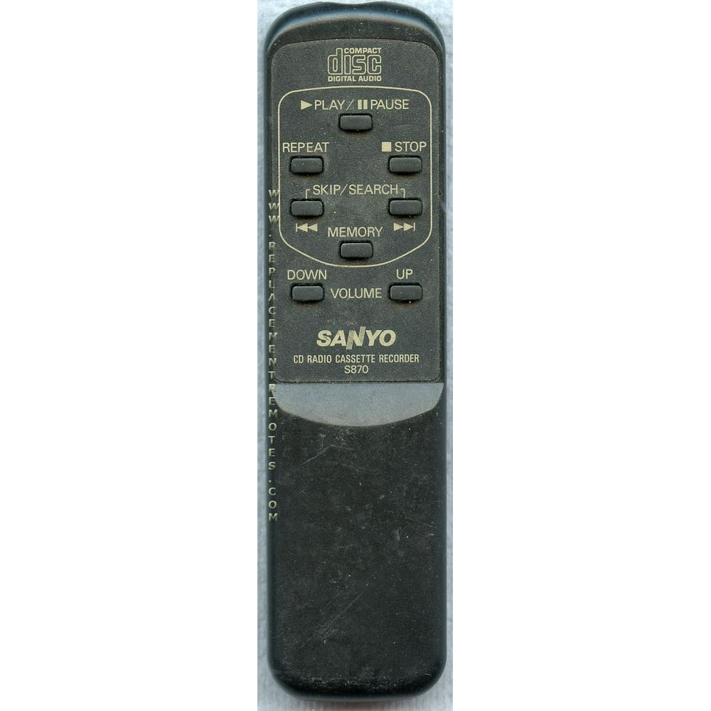 SANYO S870 (p/n: 6450096143) CD Player Remote Control (refurbished