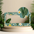 thumbnail image 2 of 1 Pcs Floral Pattern License Plate Frame, License Plate Cover for Car Decorative Parts, Aluminum License Plate Bracket Holder Rust-Proof Weather-Proof for US Standard Car, 2 of 9