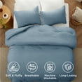 thumbnail image 3 of U by Bedsure 2 Pieces Twin Comforter Bedding Set, Grey Blue Comforter Set for All Seasons, 1 Lightweight Prewashed Comforter and 1 Pillowcases,Twin,Grey Blue, 3 of 5