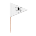 thumbnail image 1 of Line Totem Circulaire Triangulaire Cure-Dents Triangle Toppers de Cupcake Drapeau, 1 of 3