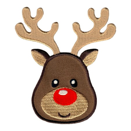 Christmas Embroidery Appliques PatchMommy Reindeer Patch Christmas, Iron On/Sew On - Appliques for Kids Children ()