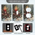 thumbnail image 5 of Switch Panel Switch Decoration 2.76x4.53x0.28 Inches Unused Outlet Cover Switch Plate Wall Plates Living Room Kitchen Bedroom Study Switches Christmas Red Candle Picture, 5 of 8