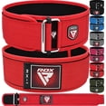 thumbnail image 1 of RDX Weight Lifting Belt 4 Adjustable Back Lumbar Support Bodybuilding, Powerlifting Functional Strength Training Core Exercise Fitness Workout Squats Deadlifts, Home Gym Equipment, 1 of 8