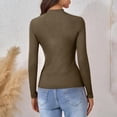 thumbnail image 3 of Maplenight Turtleneck Tops for Women Ribbed Thermal Long Sleeve Shirts Knitted Fitted Lightweight Base Layer, 3 of 9