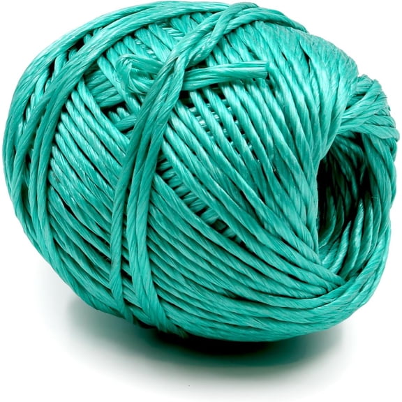 Heavy Duty 200 lbs Strong Polypropylene Tomato Twine, Garden Plant Tie String, Greenhouse Trellis Twine, Durable PP Tying Twine for Bundling, Packaging, Gardening, Farming (White/Green), 164FT