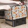 thumbnail image 6 of Rateoe Foxes and Floral Harmony Pattern Toaster Covers 2 Slice Wide Slot,Bread Machine Cover,Bread Dust Cover & Fingerprint Protection,Appliance Covers, 6 of 7