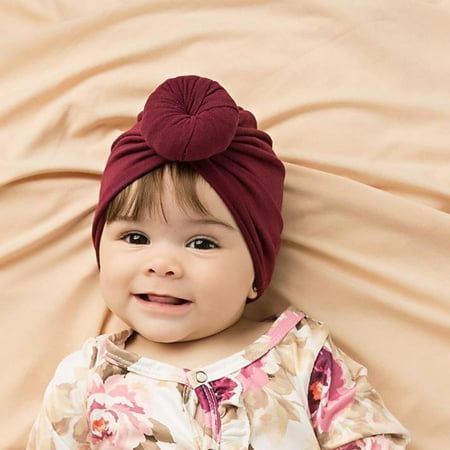 

Toddler Kids Baby Boys Girls Solid Knotted Hat Beanie Headwear Accessories