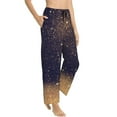 thumbnail image 2 of Balery Gold Black Glitter print Women's Pajama Pants,Ultra Lightweight Pjs,Lounge Pant-Medium, 2 of 9