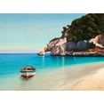 thumbnail image 2 of Galasso, Adriano 32x25 White Modern Wood Framed Museum Art Print Titled - Baia mediterranea, 2 of 4