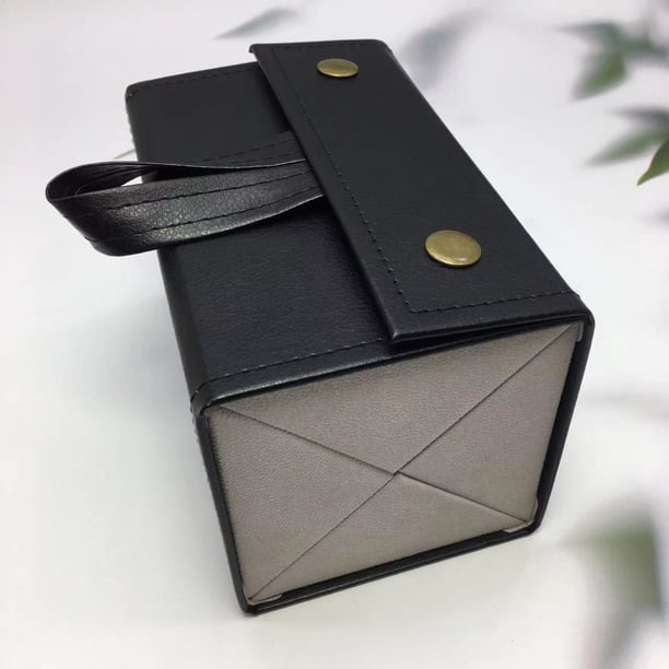Caja de gafas de múltiples rejillas, caja plegable para múltiples manos, caja de almacenamiento colgante, caja de regalo de joyería, caja multifunción de protección ambiental de PU