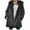 JACKET-Dark Gray, variant on BVOFAR Fleece Jacket for Women Thermal Sherpa Lined Oversized Coats Faux Suede Plus Size Pea Coat Warm Parka Outerwear