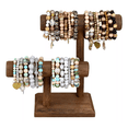thumbnail image 4 of Exhibidor De Madera Porta Pulsera/porta Reloj Con 2 Niveles CAFE, 4 of 5