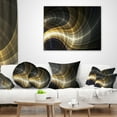 thumbnail image 4 of Designart Yellow Fractal Light Art - Abstract Throw Pillow - 18x18, 4 of 5