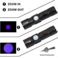 thumbnail image 3 of 395nm UV Light Flashlight Blacklight USB Rechargeable LED flashlight Waterproof Inspection pet urine Torch lamp, 3 of 5
