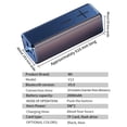 thumbnail image 2 of Methold 2000mah USB Bluetooth Altavoz Altavoz de bajos portátil Subwoofer para PC Teléfonos inteligentes Computadoras portátiles Sistemas de cine en casa Azul, 2 of 6