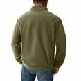thumbnail image 4 of Under 10 dollars! 1/4 Zip Pullover Mens Workout Collared Oversized Sweatshirt Waffle Golf Pullover Sweater, 4 of 7