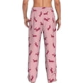 thumbnail image 3 of Uemuo Dachshund Dog Puppy Pattern Men's Wide Leg Palazzo Lounge Pants with Pockets Light Weight Loose Comfy Casual Pajama Pants-X-Large, 3 of 9