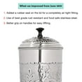 thumbnail image 6 of NuSteel Antique Pewter Embossed 5.5 QT Stainless Steel Canister, Beautiful Food Storage Container for Kitchen Counter, Tea, Sugar, Coffee, Caddy, Flour Canister with Rubber seal lid,TG-411-5.5, 6 of 6