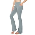 thumbnail image 3 of ALWAYS Women's Leg Flare Bell Bottom Soft Stretchy Pants GREY S, 3 of 6