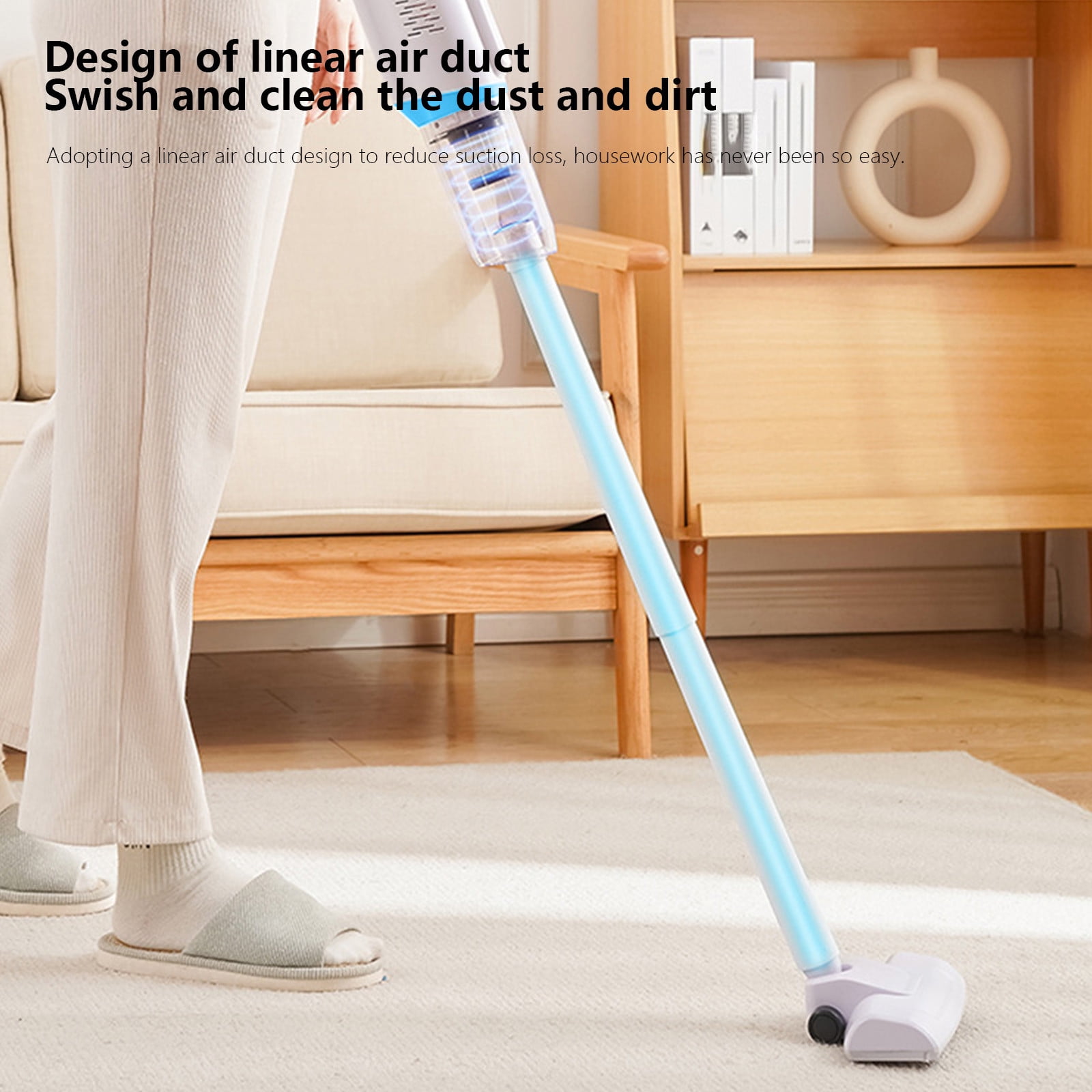 KQJQS Cordless Stick Vacuum, Vacuum Cleaner With 30 Mins Long Runtime, Lightweight Cordless Vacuum Cleaner For Carpet And Hardwood Floor Pet Hair