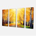 thumbnail image 1 of Designart - Yellow Autumn Trees in Sunray - Large Landscape Canvas Art Print, 1 of 3