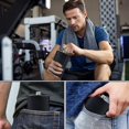 thumbnail image 4 of Menos Petaca De Acero Frasco De Alcohol De 226 Ml Con Embudo Petaca Portátil Compatible Con Viajes Ing Cam Escalada Barbacoa Al Aire Libre Compatible Con Hombres Blac, 4 of 5