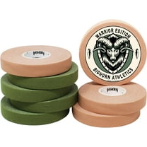 Bighorn Athletics Jiu Jitsu Finger Tape, Warrior Edition, 0.5-Inch x 45-feet, 8-Rolls (Military Green & Nude) - Versatile Tape for Martial Arts, Climbing, and More