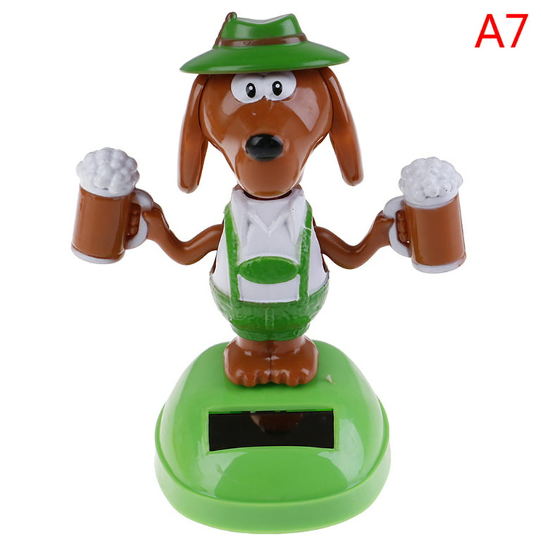 Solar Dancing Dog | Solar Powered Car Decoration Ornaments Wobble Dog  Figure Toy | Waving Dog Figure Figurine Toy | Car Ornaments Car Dashboard  Decor