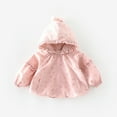 thumbnail image 2 of CYRBOKO Hooded Jackets for Girls, Windproof Long Sleeve Lightweight Zip up Spring/Fall Outerwear Pink Size 6-8 Months, 2 of 9