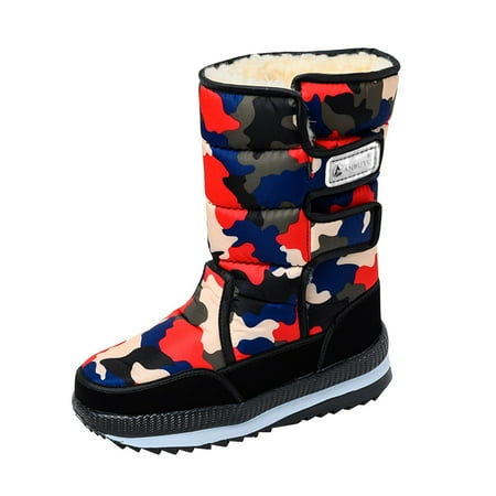 

HSMQHJWE Womens Snow Boots Size 10 Womens Snow Boots Wide Width Ladies Couple Boots Winter Warm Waterproof Hook Loop Snow Boots Womens Winter Boots Knee