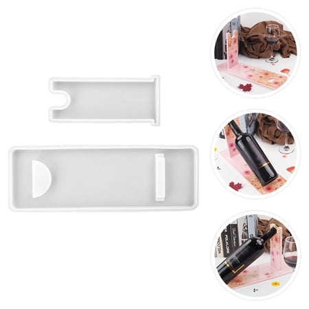 OUNONA White Silicone Wine Rack Mold for Crafting Easy to Shape and Demold 1 Set for Home and Bar Use