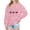 Pink, variant on Christmas Graphic Sweatshirt For Women Round Neck Pullover Festive Print Casual Top Soft Comfortable Crewneck Holiday Apparel