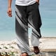 thumbnail image 1 of Pantalones largos de verano para hombre, informales, a la moda, con estampado, cintura elástica, rectos, 1 of 5