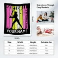 thumbnail image 2 of Personalized Softball Blankets for Girls, Softball Team Gifts for Softball Lover, Custom Girls Blankets Party Decorations, 30"x40" Soft Cozy Throw Blankets for Women Adults, 2 of 3