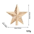 thumbnail image 3 of Sparkling Star Tree Topper Decoration for Festive Holiday Christmas Party Indoor Home Celebration Shimmering Glitter Ornament, 3 of 4